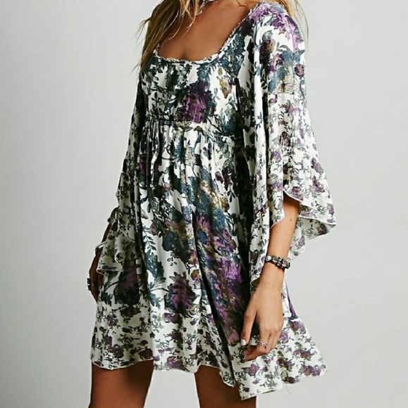 Free People Dresses & Skirts - Free People Heart of Gold Watercolor Floral Dress